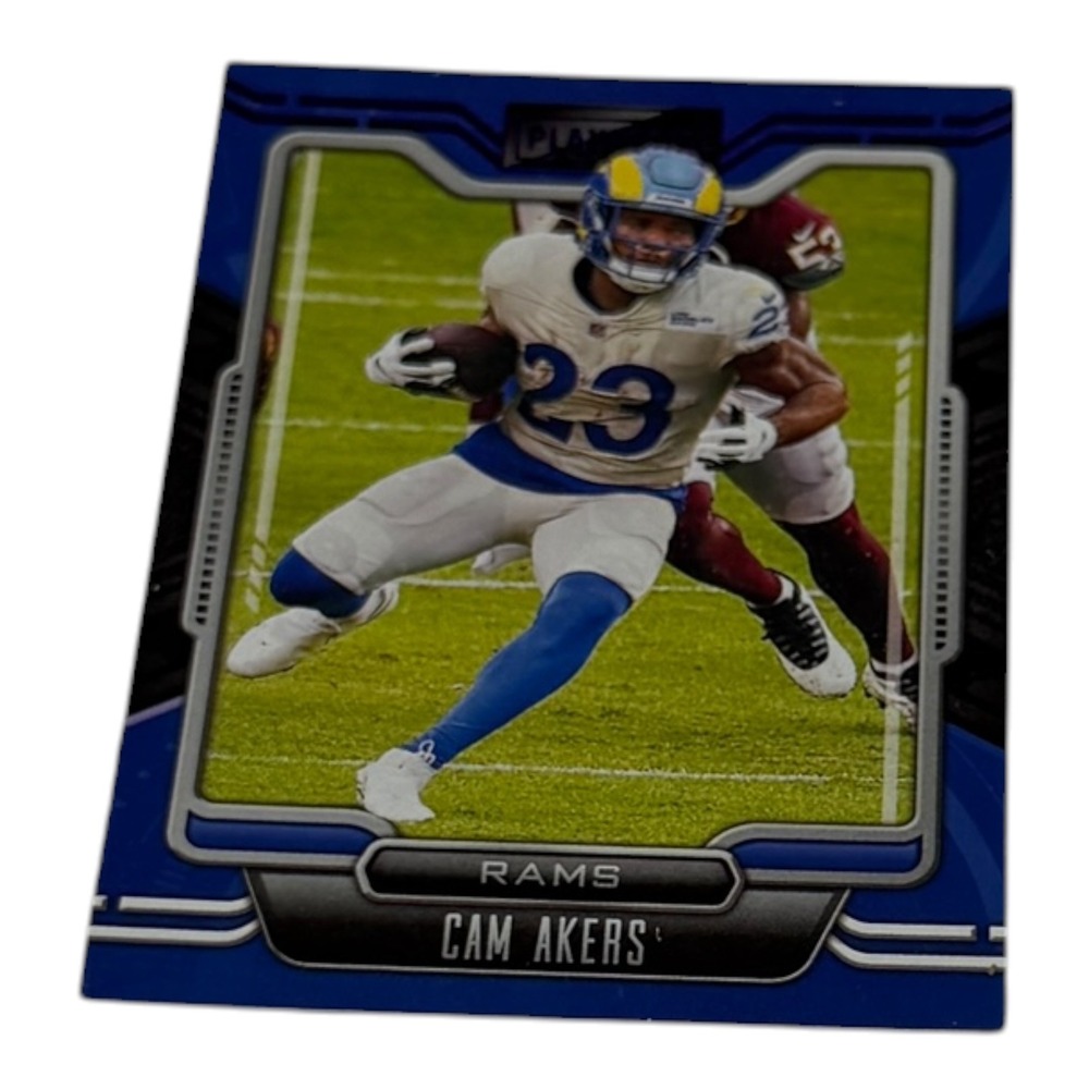 2021 Panini Playbook Cam Akers Los Angeles Rams Blue Border Card No 43 NFL RB‎
